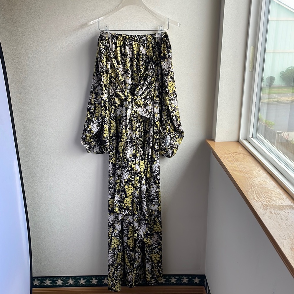 Fourteenth Place Nordstrom Silky Off the shoulder maxi dress floral